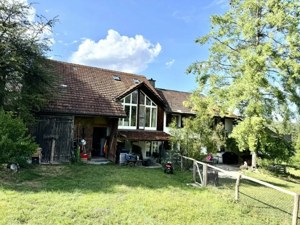Grosses freistehendes 7.5-Zimmer-Bauernhaus für Pferdeliebhaber oder Kleintierhalter! Pferdeboxen, Remise, Wald und Wiesen ....