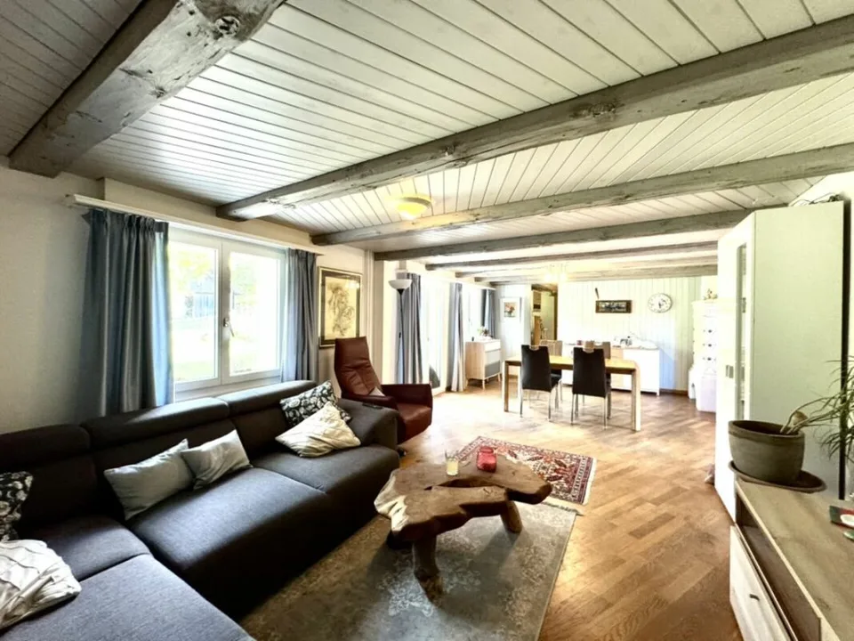 Grosses freistehendes 7.5-Zimmer-Bauernhaus für Pferdeliebhaber oder Kleintierhalter! Pferdeboxen, Remise, Wald und Wiesen ....