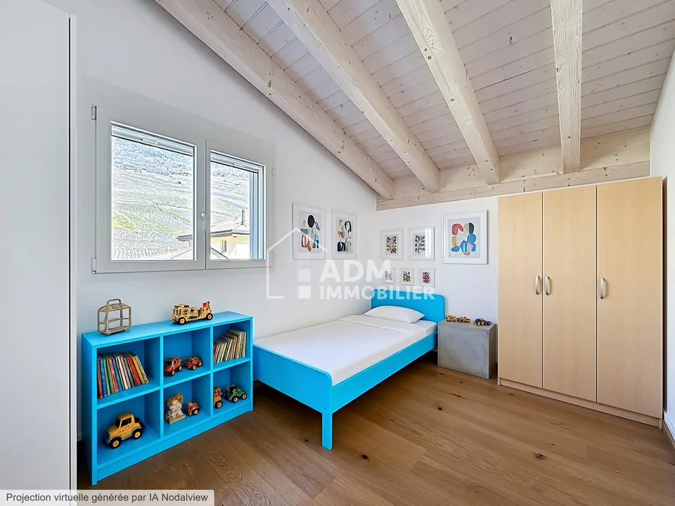 Leytron, spacious 4.5-room attic apartment