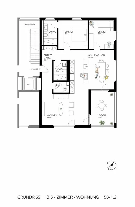 Appartement exclusif de 3,5 pièces en première occupation avec un panorama Rigi de rêve