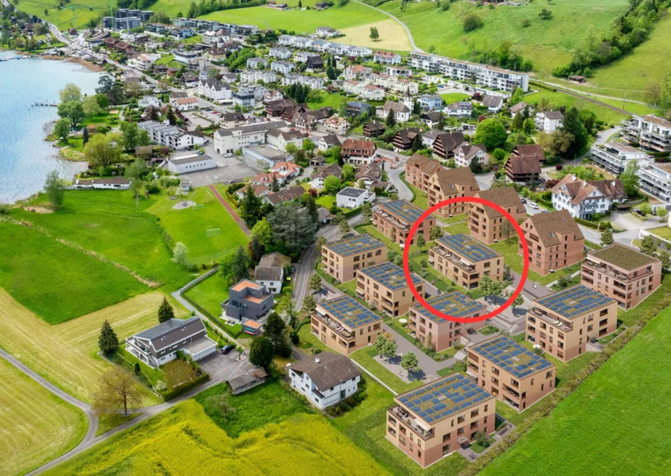 Appartement exclusif de 3,5 pièces en première occupation avec un panorama Rigi de rêve