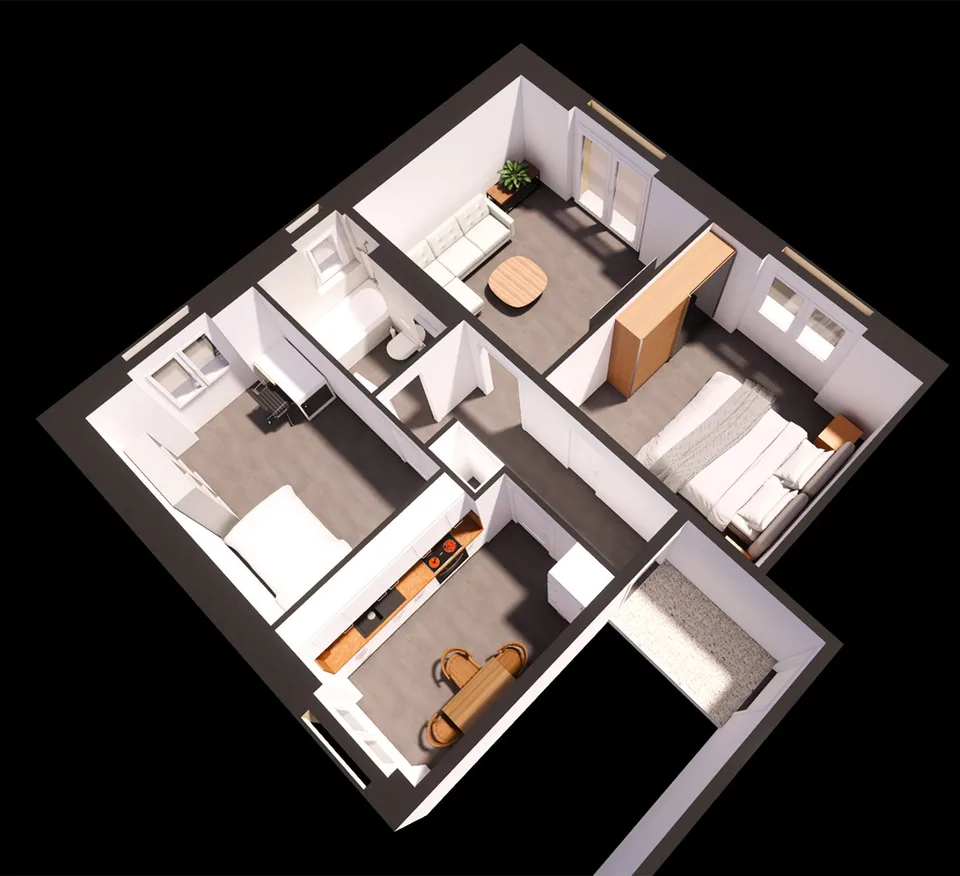 Kürzlich sanierte, moderne 3 Zimmer Wohnung mit Balkon – sofort verfügbar!