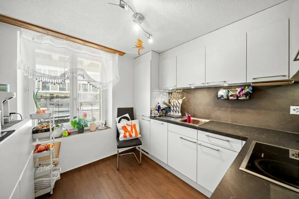 Renovated 3.5-room apartment with garden share near the Thur