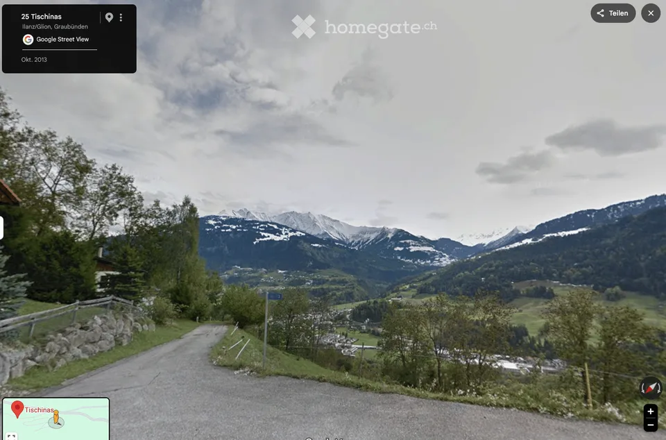 Attraktives, voll erschlossenes Bauland am Sonnenhang von Ilanz – 2'069 m²/450.-- mit Projekt