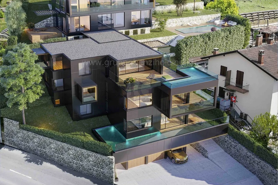 Wohnung 4,5 Zimmer mit Seeblick und privatem Pool