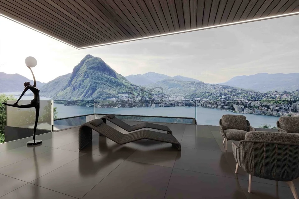 Wohnung 4,5 Zimmer mit Seeblick und privatem Pool