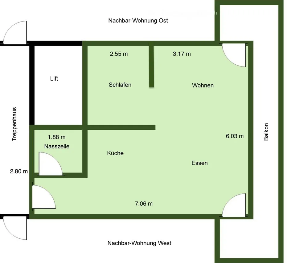 Helle 1,5-Zimmer-Wohnung mit Balkon zu vermieten