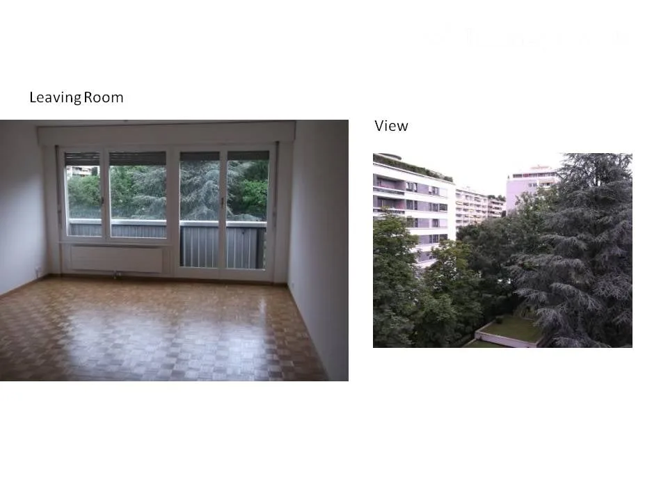 Großes 3-Zimmer-Appartement / 76qm im 4. Stock in Champel mit privatem Parkblick