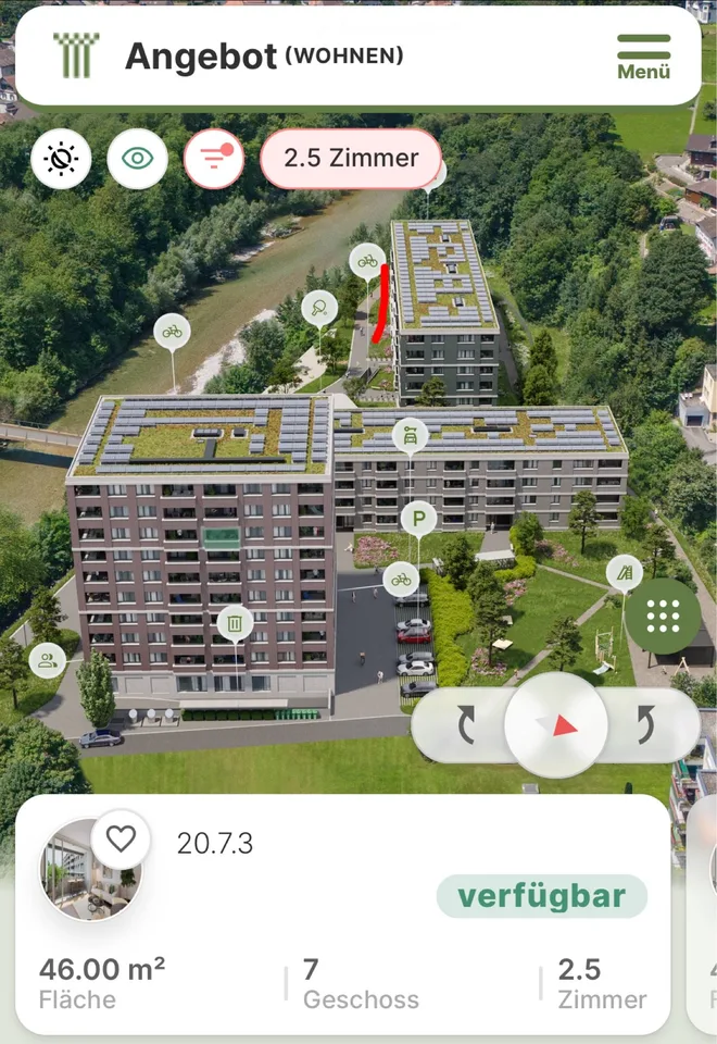 2.5 Zimmerwohnung inkl. Parkplatz