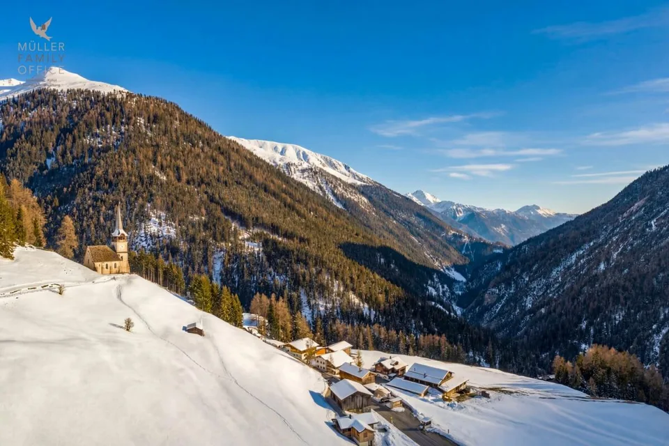Stylish wooden house with alpine charm and sustainable living and energy concept