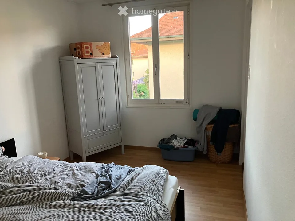 Charmant appartement 4 pièces en chalet de bois avec part de jardin