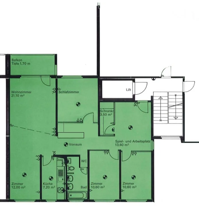 Bright 5.5-room apartment with a far-reaching view in the center of Volketswil