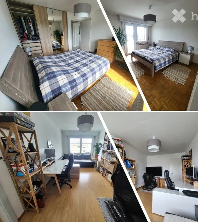 Wohnung 3.5 Zimmer im letzten Stock hell und ruhig nahe Bahnhof