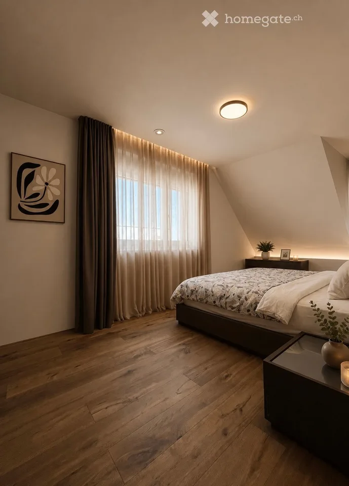 Exclusive furnished 5.5-room maisonette on the 3rd + 4th floor (attic) with 23 m² terrace