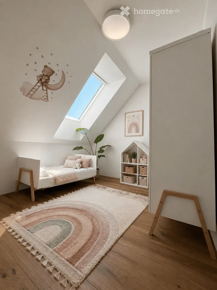 Exclusive furnished 5.5-room maisonette on the 3rd + 4th floor (attic) with 23 m² terrace