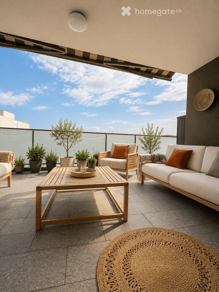 Exclusive furnished 5.5-room maisonette on the 3rd + 4th floor (attic) with 23 m² terrace