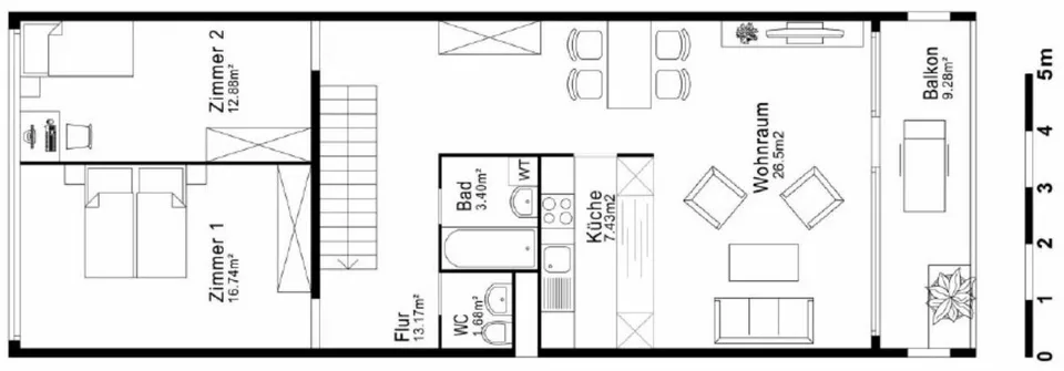 Maisonette 4,5 locali a Bern-Bümpliz