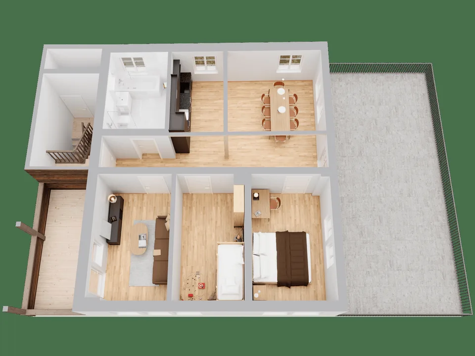 3.5-Zimmer-Wohnung im 1. OG der Residenz Posthaus - Projekt Posthaus Urigen