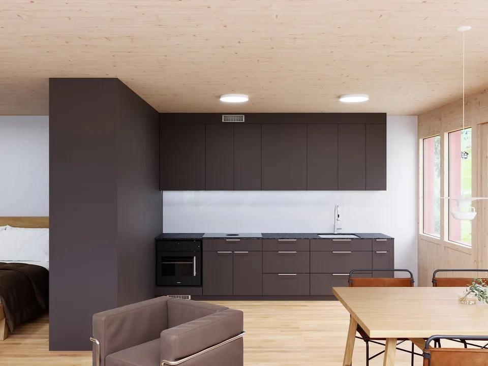 1-Zimmer-Studio im neuen Anbau der Residenz Posthaus – Projekt Posthaus Urigen