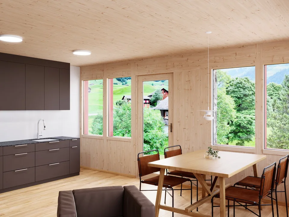 1-Zimmer-Studio im neuen Anbau der Residenz Posthaus – Projekt Posthaus Urigen