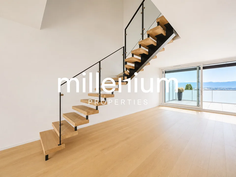 Superbe duplex en attique avec vue Lac et Mont-Blanc à Chêne-Bougeries