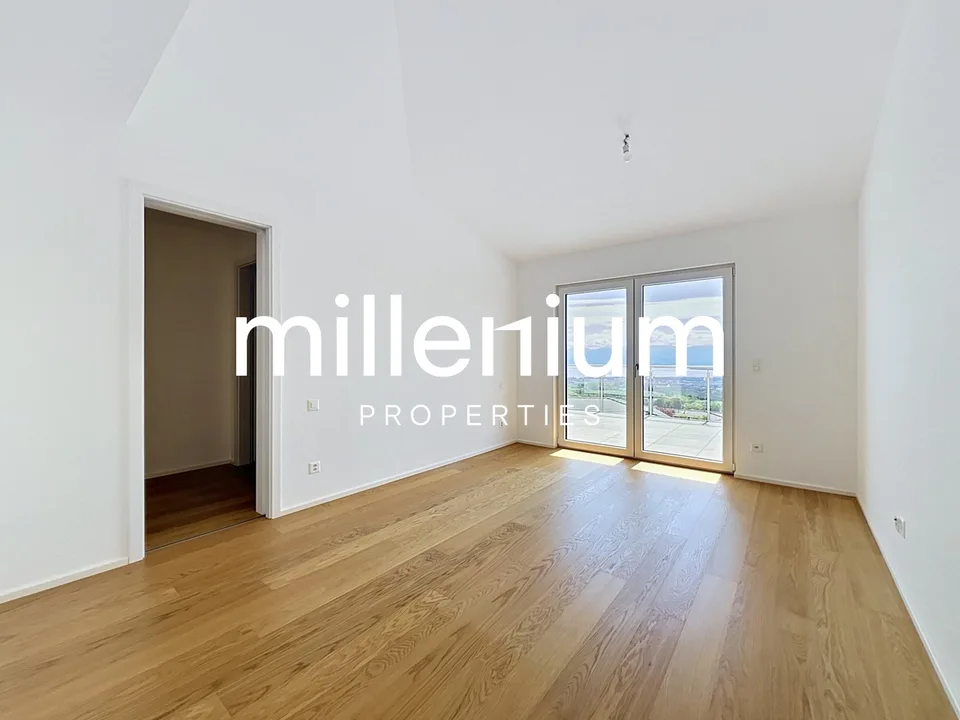 Luxurious villa with a panoramic view of the mountains and lake