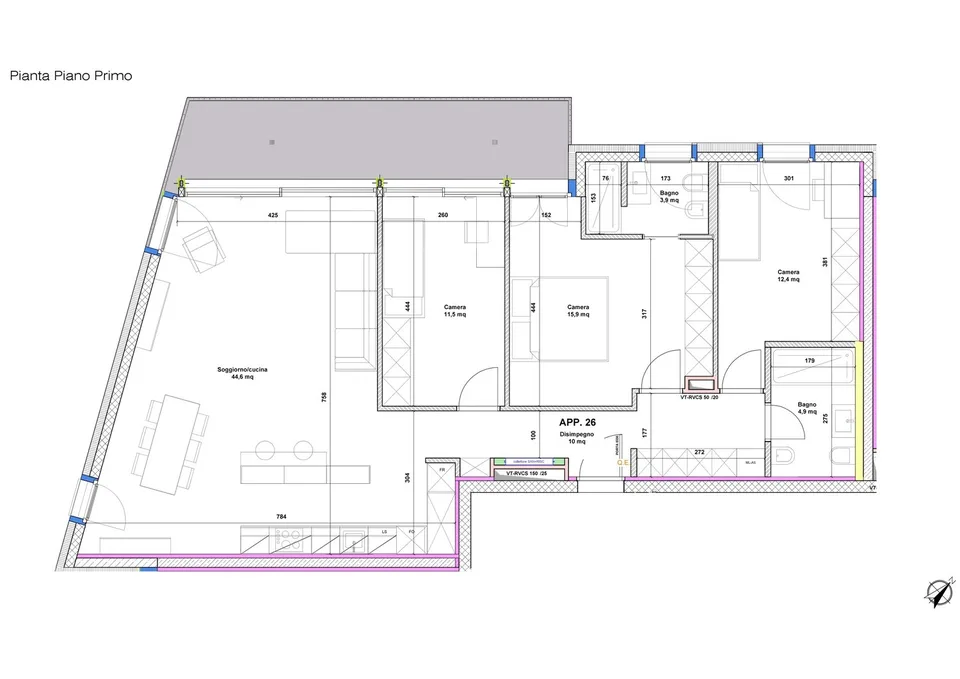 New 4.5-room apartments with open views, Al Guast 23 in Camorino