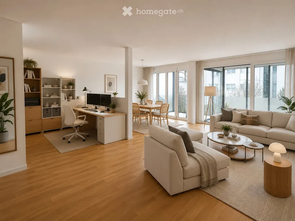 Top Standard: grosse 3.5-Zimmer-Wohnung mit Wintergarten