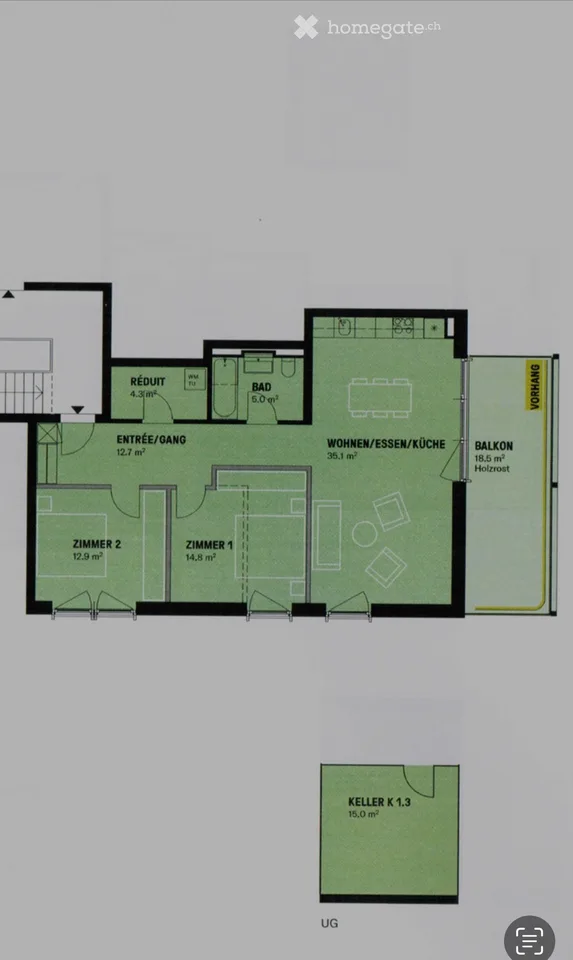 Sunny new apartment in centrally located Dottikon
