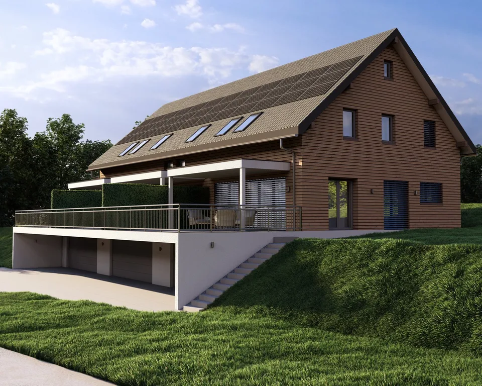 Tre case unifamiliari moderne di nuova costruzione secondo lo standard Minergie a Riedstätt – foto 3 di 26