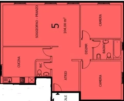 Appartamento di 3 1/2 locali con parcheggio esterno