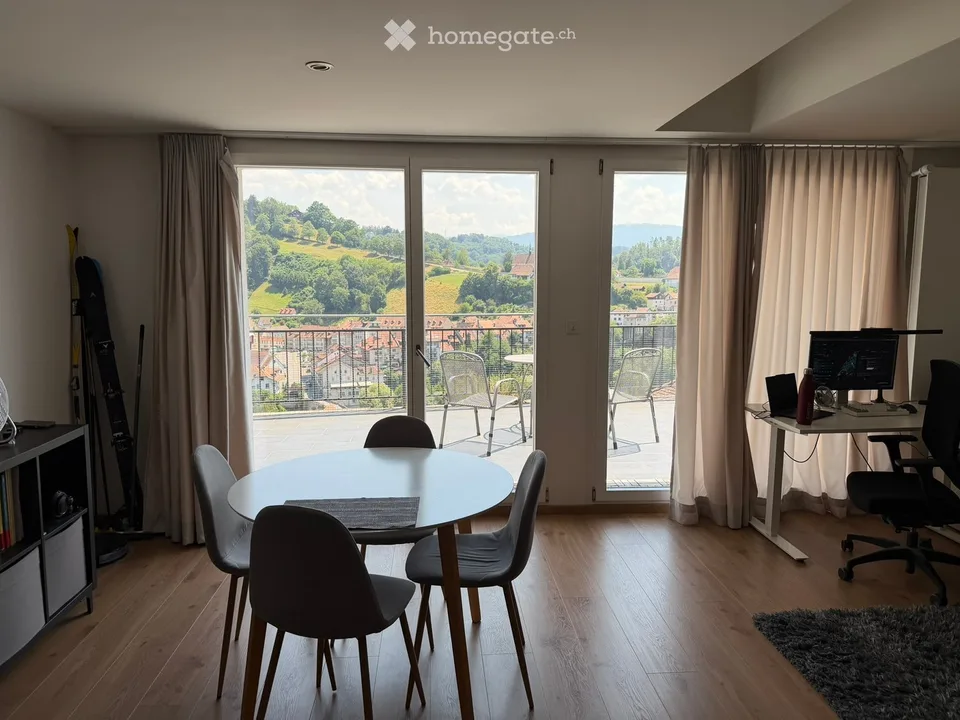 Charming 2.5-room loft apartment with large terrace and breathtaking view