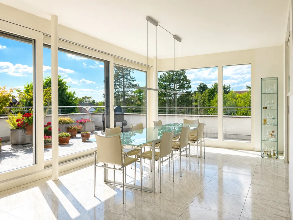 Penthouse de 5½ pièces - architecture unique, beaucoup de lumière, terrasse sur le toit spectaculaire dans le village de Riehen – photo 3 sur 9