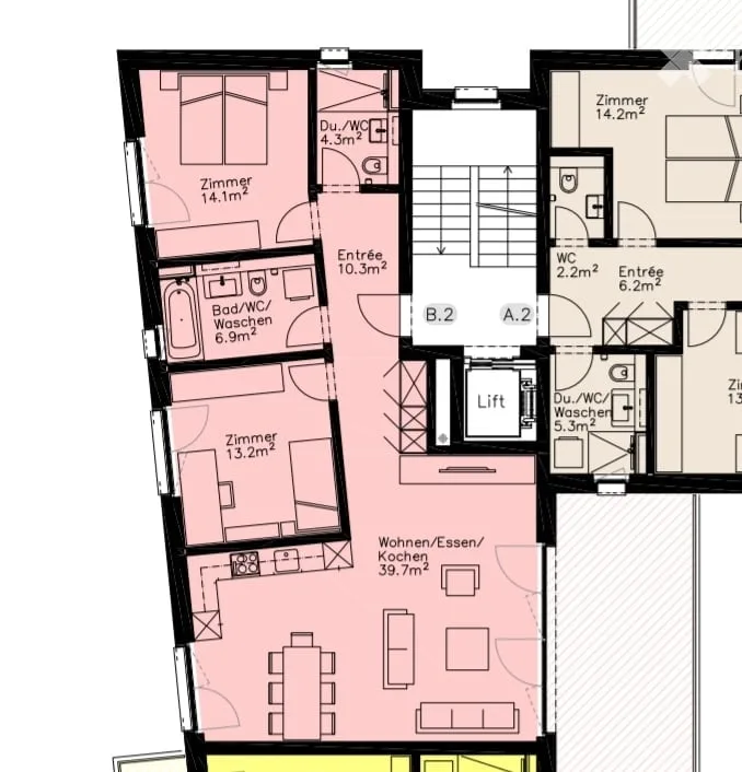 Moderne 3.5-Zimmer-Wohnung mit Seeblick in Richterswil