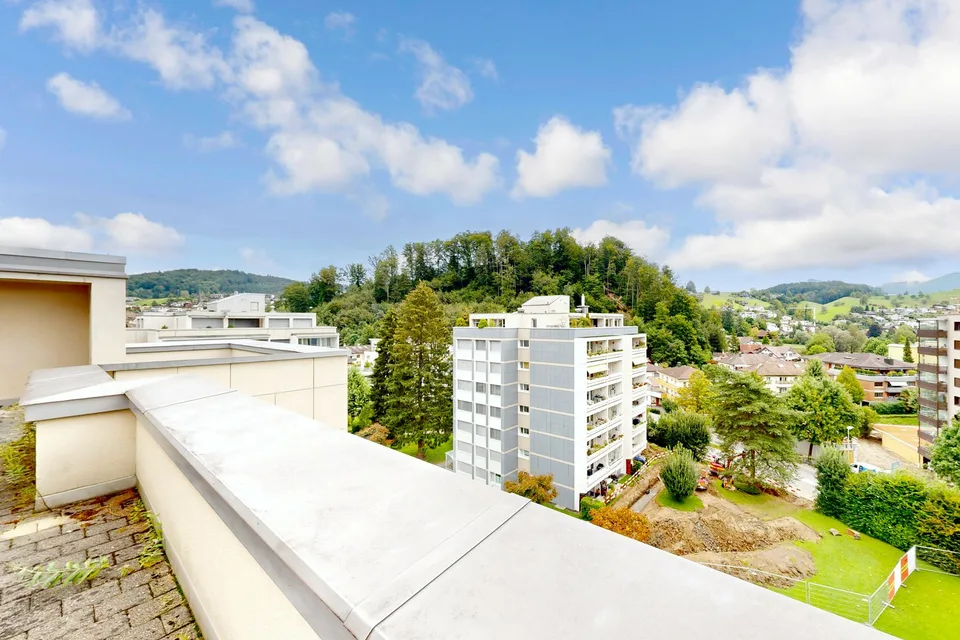 Dachwohnung mit grosser Terrasse und grossartiger Aussicht!