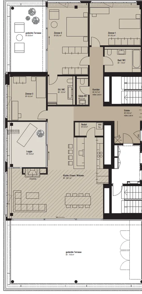 Luxuriöses 5.5-Zimmer-Penthouse in Zug – Foto 12 von 12
