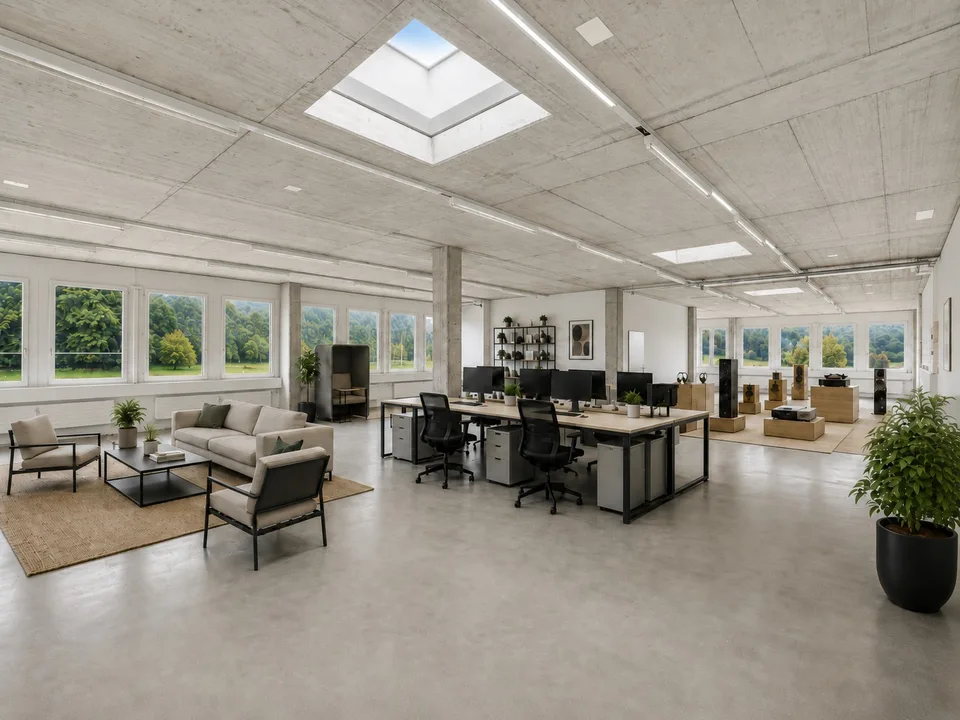 409 m² per la tua sede aziendale, ufficio & showroom a Dintikon - molto spazio per la tua attività, flessibile, luminoso e ben collegato. – foto 3 di 9