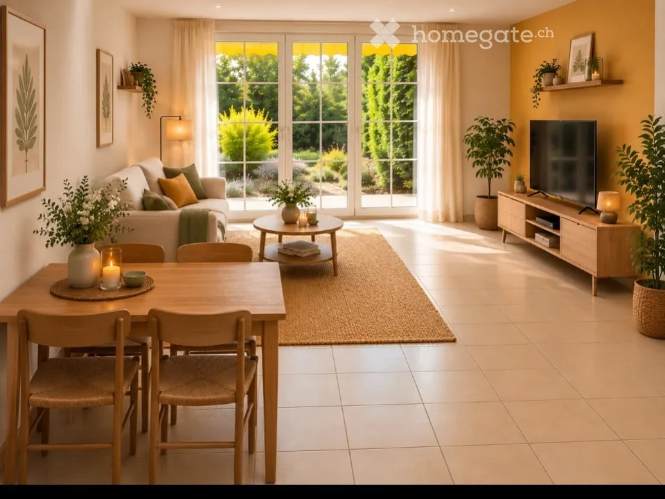 Maison mitoyenne de 4,5 pièces confortable avec petit jardin