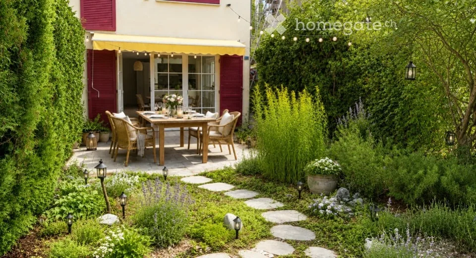Maison mitoyenne de 4,5 pièces confortable avec petit jardin