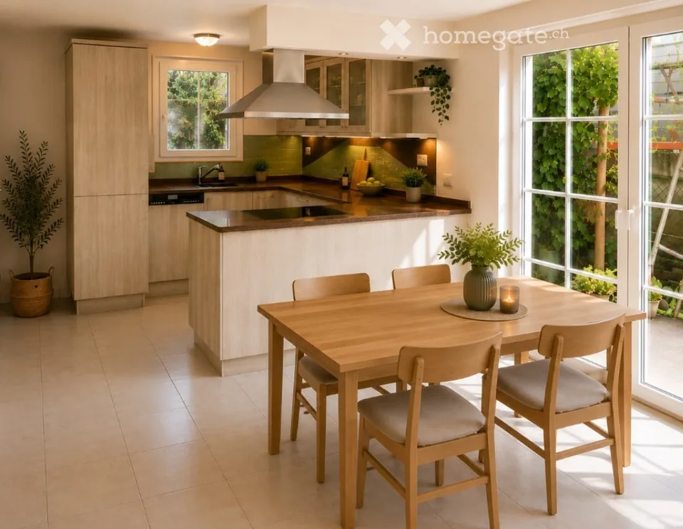 Maison mitoyenne de 4,5 pièces confortable avec petit jardin