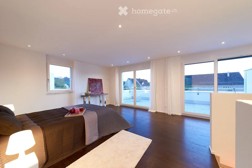 Modern 6.5-room semi-detached house with garden and double garage in Erlen