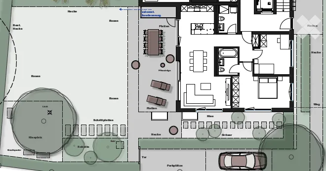 Appartement 3,5 pièces avec grand jardin dans un quartier calme