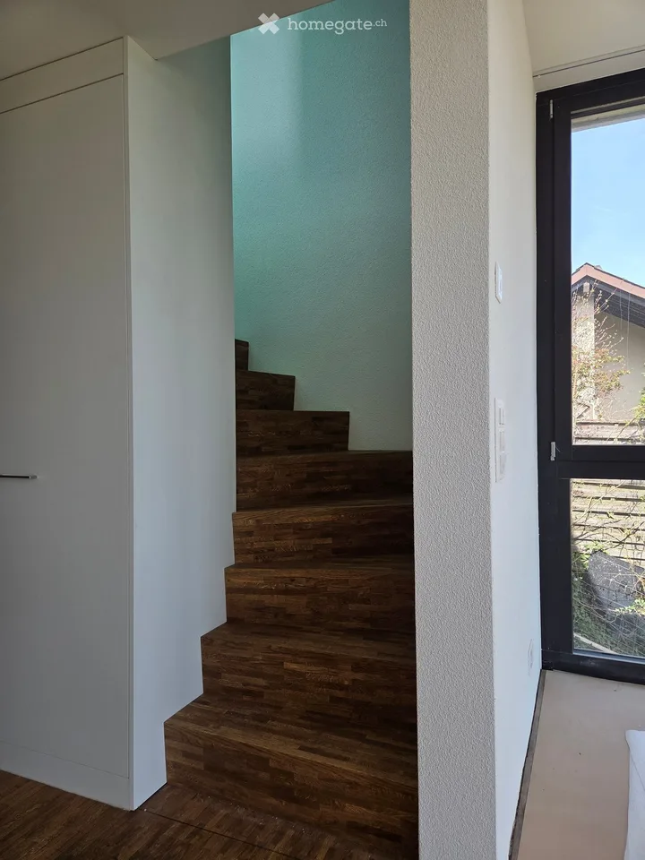 Helle Duplex-Wohnung mit Aussicht auf Feld und Alpen – nahe der Aare