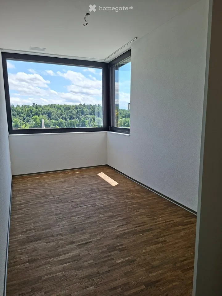 Helle Duplex-Wohnung mit Aussicht auf Feld und Alpen – nahe der Aare