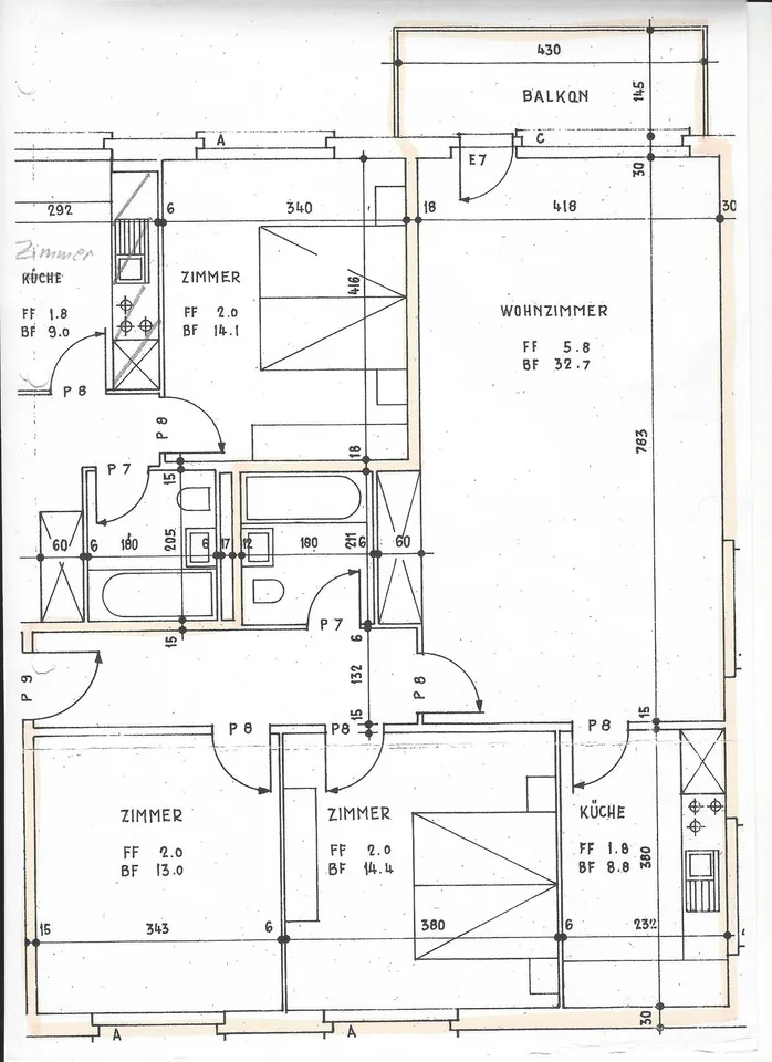 Bright and spacious 3.5-room apartment on the high ground floor
