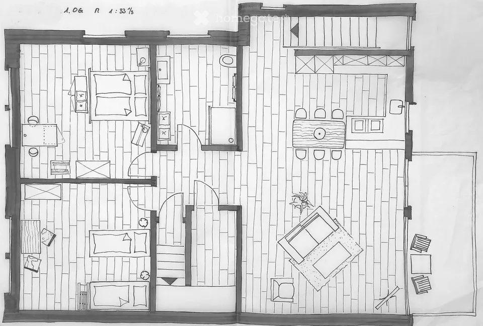 170 m2 auf 2 Etagen, 4,5 Zimmer, modern, zentral, ruhig