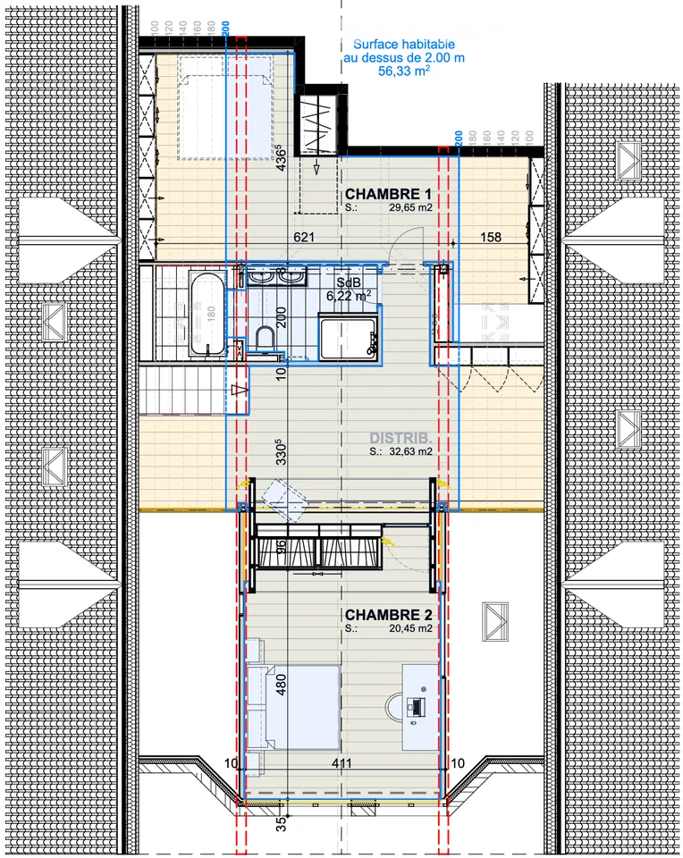 Duplex 5,5 Zimmer, 231 m² — Wohnzimmer von 90 m², Suite, Garage für 6 Fahrzeuge – Foto 18 von 23