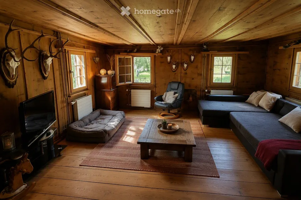 Geräumige 5-Zimmer-Wohnung / Hausteil in Davos Dorf – Altbaucharme mit Umschwung