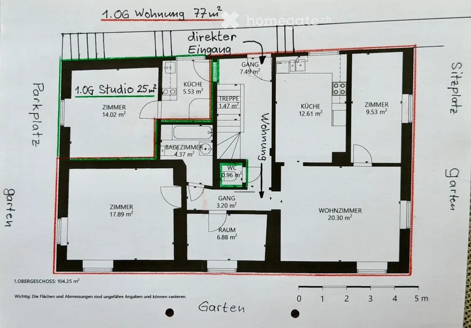 Appartement de charme de 4 pièces dans un immeuble ancien avec jardin à Füllinsdorf – disponible immédiatement !