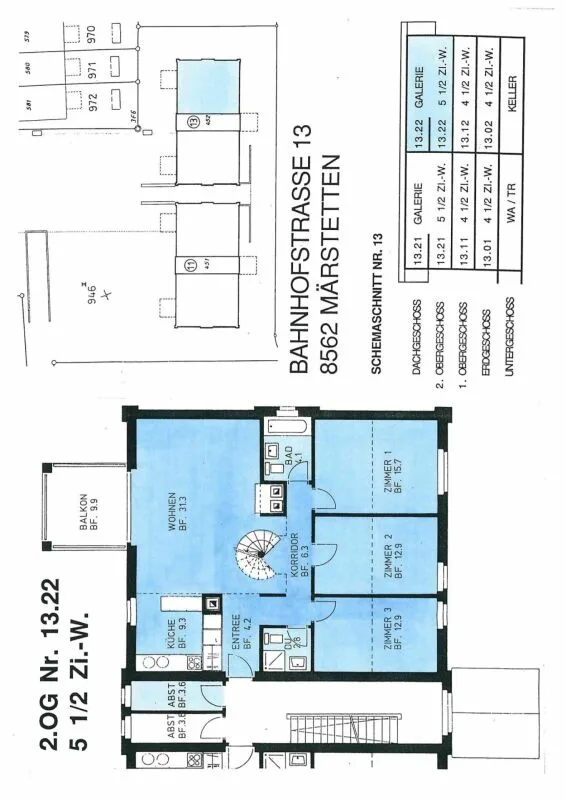 Grosszügige 5.5 Zi.- Maisonettewohnung, ca. 150m2